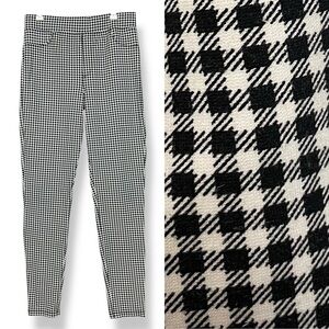 Sanctuary Pants Stretch Gingham Checkered Women Size Small Pull-On Black White